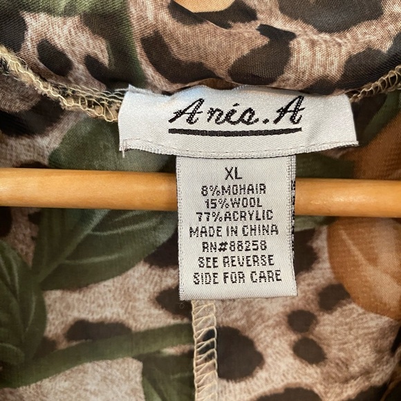 Ania A Mohair Vest Wool Sweater Embroidery Long Asymmetric Cardigan - Picture 6 of 9